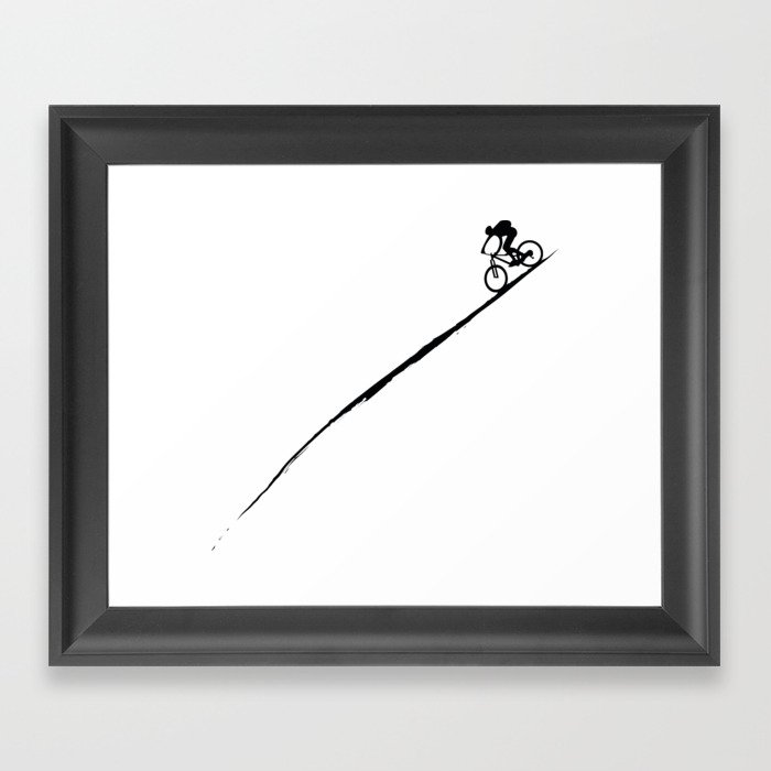 Cycling Downhill Mountain Bike Cyclist Gift Framed Art Print