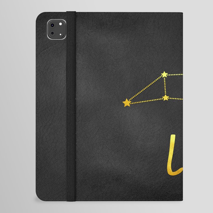 Leo Zodiac Constellation in Gold iPad Folio Case