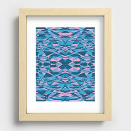 Warm Sunset Waves abstract Recessed Framed Print