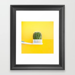 Spiky toothbursh Framed Art Print
