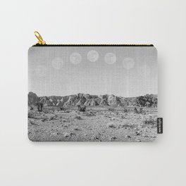 Desert Moon Ridge B&W // Summer Lunar Landscape Teal Sky Red Rock Canyon Rock Climbing Photography Carry-All Pouch | Plant Plants Picture, Mountain Mountains, Dorm Room Living Bed, Photo, Travel Wilderness, New National Park, Modern Vintage Cali, Canyon In The Of An, Black And White B W, Mexico California 