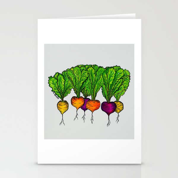 Rainbow beets Stationery Cards