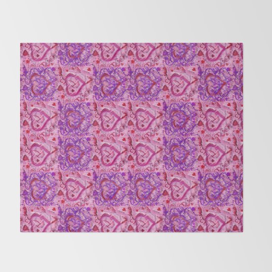 Valentine 17 Checkerboard Throw Blanket
