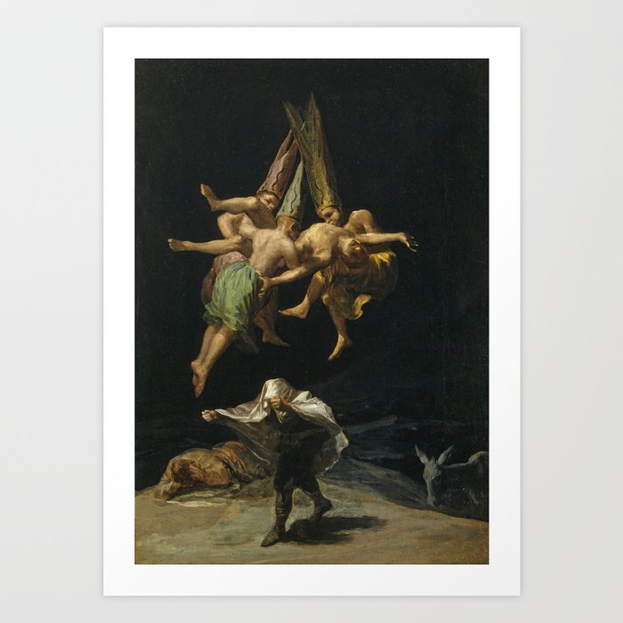 Francisco de Goya Flight of witches 1798 Art Print