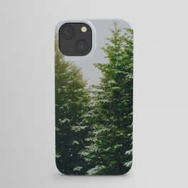 Winter Pine Tree Forest (Color) iPhone Case