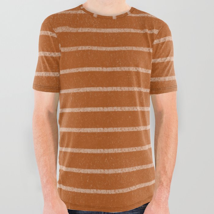 Classic Stripe (Rust) All Over Graphic Tee