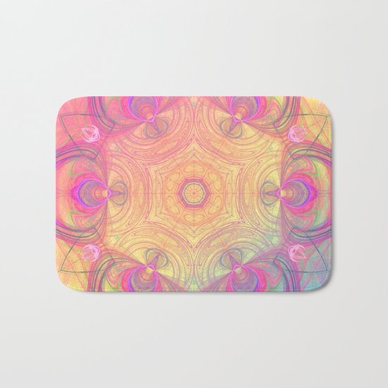 Psychedelic Kaleidoscope Bath Mat