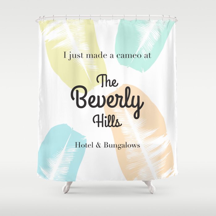 Beverly Hills Hotel Leaf Shower Curtain, Beverly Hills Hotel Shower Curtain