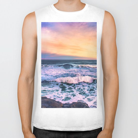 Sunset of the Bay of Biscay Biker Tank