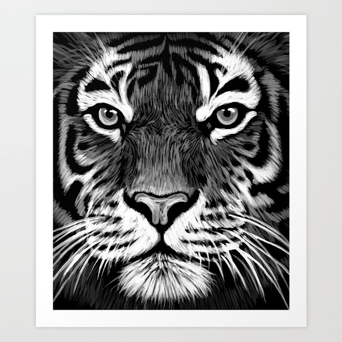 Tiger Painting Art Print By Pirrokoci Society6