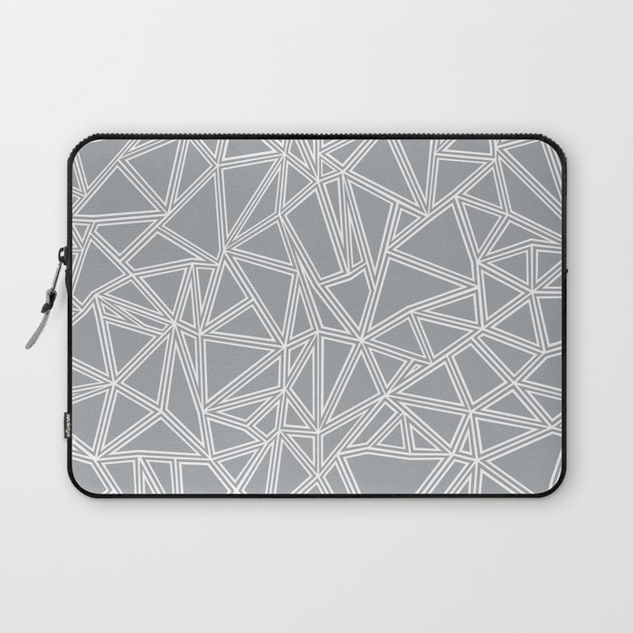 Shattered Ab Grey and White Laptop Sleeve