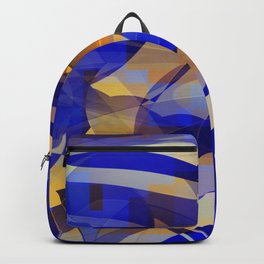 maybe viable 9 Backpack | Digital, Gold, Blue, Digitalart, Painting, Abstract, Yellow 