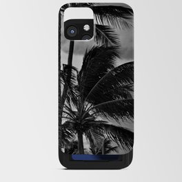 Breezy Palms: Palm Trees Swaying in the Wind – Tranquil Beauty in Nature's Dance iPhone Card Case
