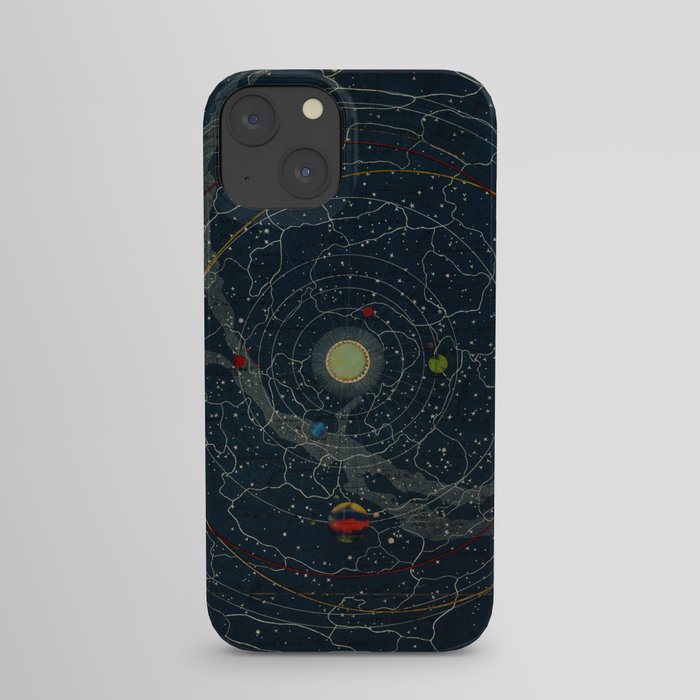 "Planetary System, Eclipse of the Sun, the Moon, the Zodiacal Light, Meteoric Shower" by Levi Walter Yaggi, 1887 iPhone Case