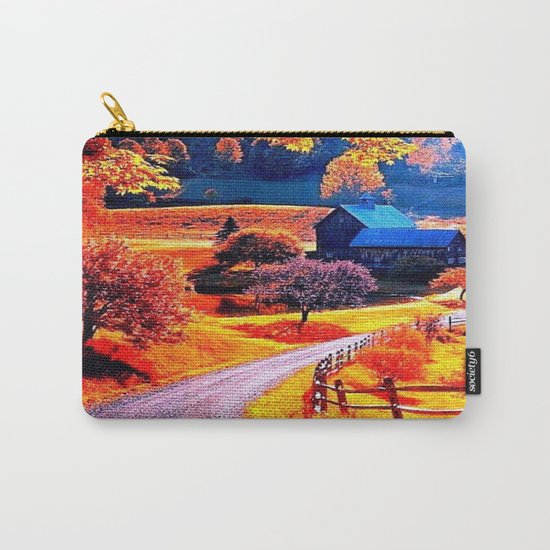 Farmhouse In Autumn Carry-All Pouch