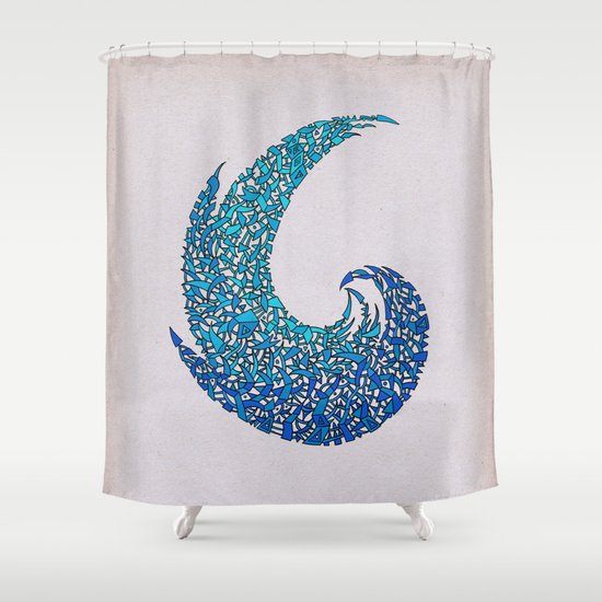 - new wave - Shower Curtain