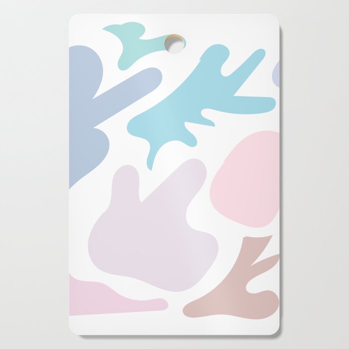 25 Abstract Shapes Pastel Background 220729 Valourine Design Cutting Board
