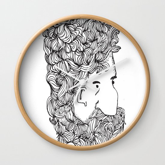 Bearded Man Wall Clock