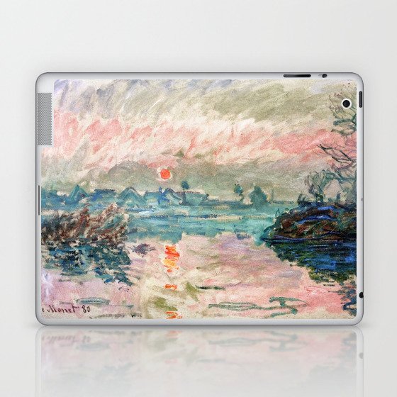 Monet Sunset at Lavacourt aka Coucher de Soleil à Lavacourt 1880 Laptop & iPad Skin