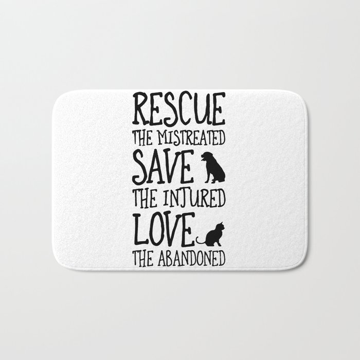 Rescue Save Love Bath Mat