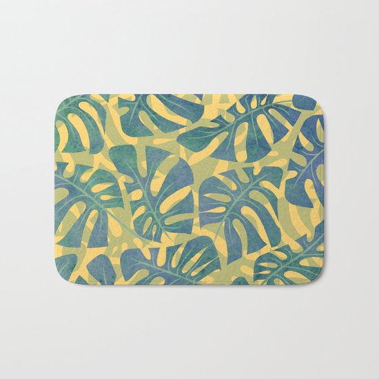 Monstera Maze. Bath Mat