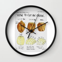 How to cut an onion Wall Clock