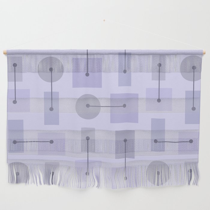 Atomic Age Simple Shapes Lavender Purple Wall Hanging