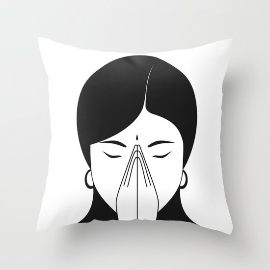 Modern woman Throw Pillow