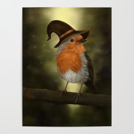 Autumn Robin Poster
