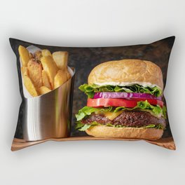 Hamburger & Fries Rectangular Pillow