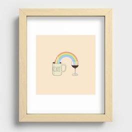 Coffee & Wine at the Ends of the Rainbow Recessed Framed Print