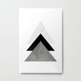 Arrows Monochrome Collage Metal Print | Arrows, Black and White, Graphicdesign, Modern, Photocollage, Concrete, Textures, Triangles, Minimalist, Abstract 