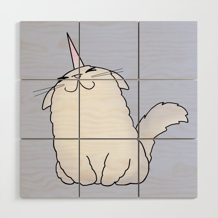 Uni-Kitty Wood Wall Art