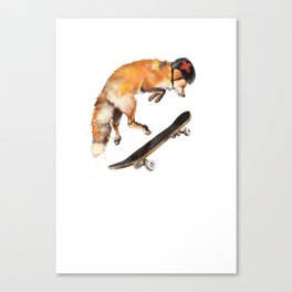 Red Fox the Skater Canvas Print