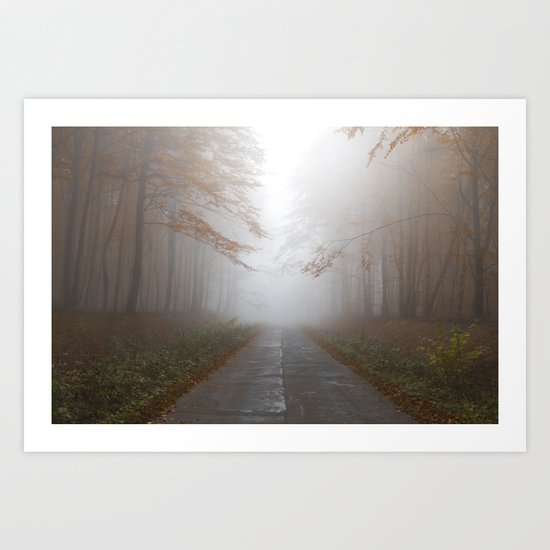 Forest Walk #fog Art Print