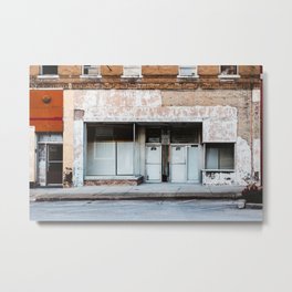 Brick & Mortar Metal Print | Meridianmississippi, Downtown, Vsco, Vscofilm, Photo, Brick, Empty, Gritty, Vacant, Concrete 