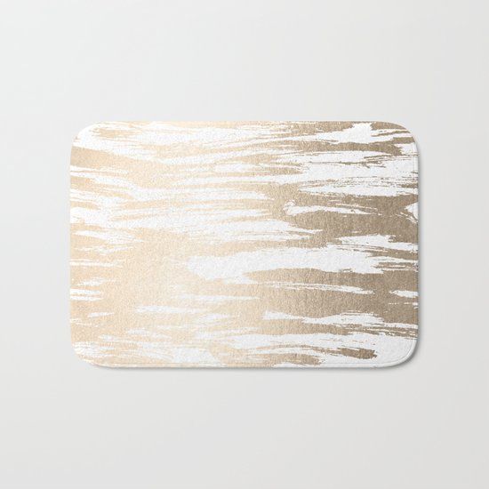 White Gold Sands Paintbrush Bath Mat