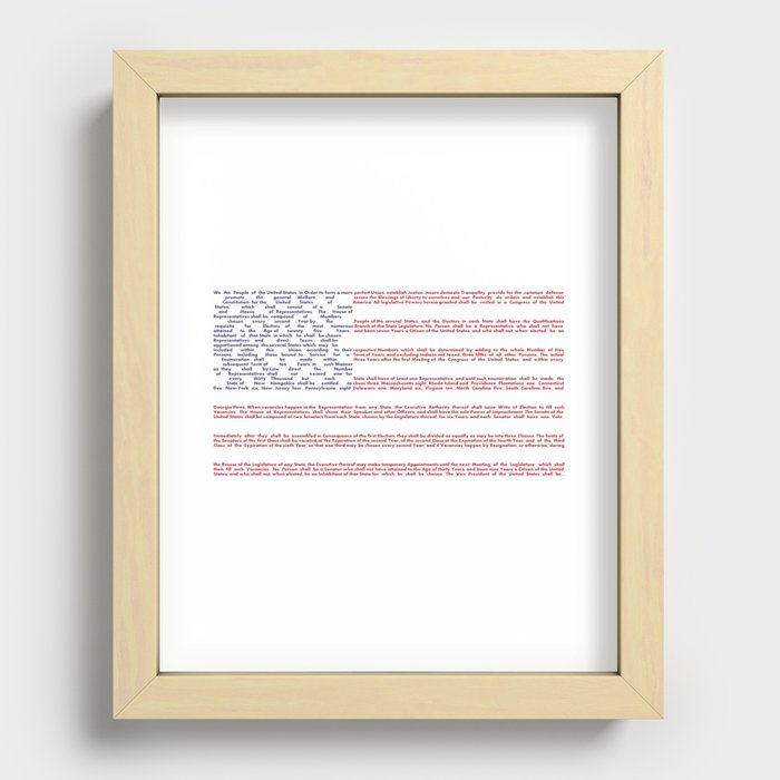 we the people Recessed Framed Print