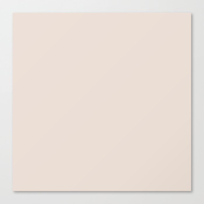 POLITE WHITE solid color. Pale neutral plain pattern  Canvas Print