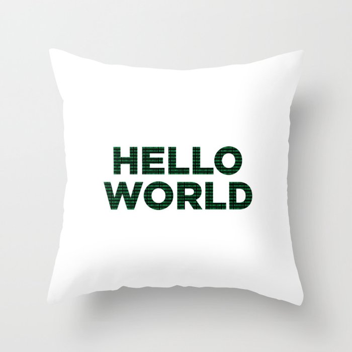 Hello World Throw Pillow