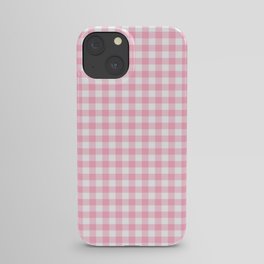 Baby Pink Gingham Pattern iPhone Case
