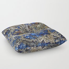 Silver and Azurite Floor Pillow