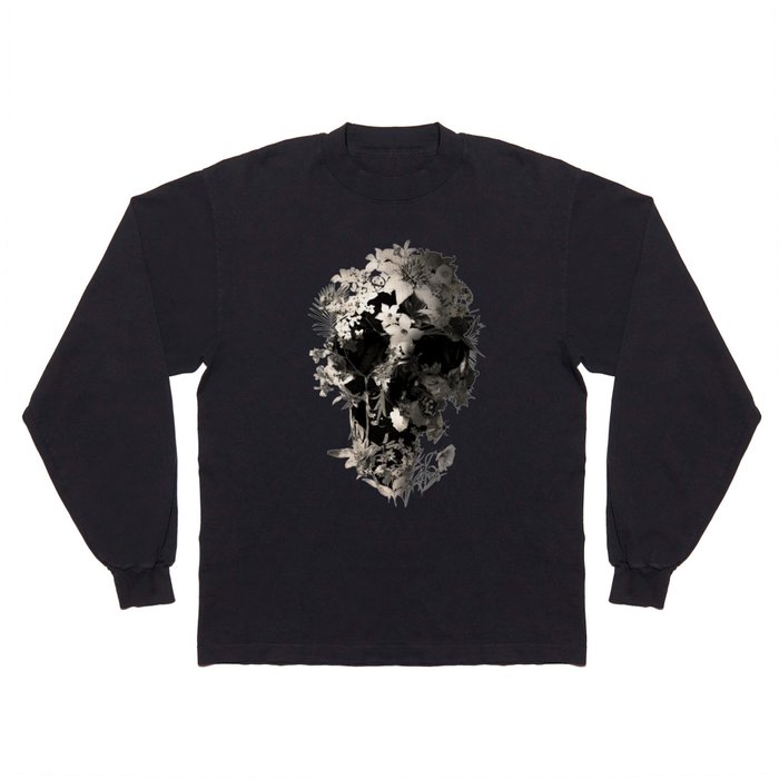 Spring Skull Monochrome Long Sleeve T Shirt