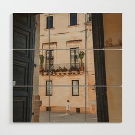 Walking the streets of Italy | Travel Photography | Street Fine Art Photography | Lemon & Peach Wood Wall Art