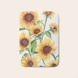 Sunflower Bath Mats For Any Bathroom Decor Style Society6