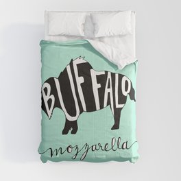 Buffalo Mozzarella Teal Comforter