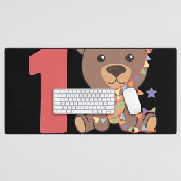 Bear For The First Birthday For Children 1 Year Desk Mat