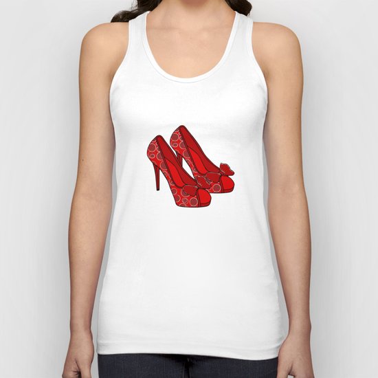 Red Shoes Unisex Tank Top