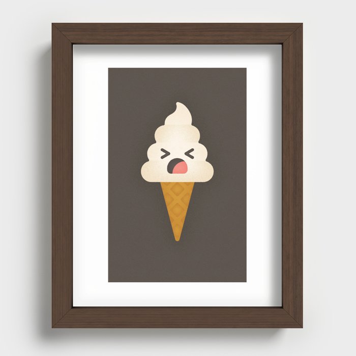 Vanilla Cone Recessed Framed Print