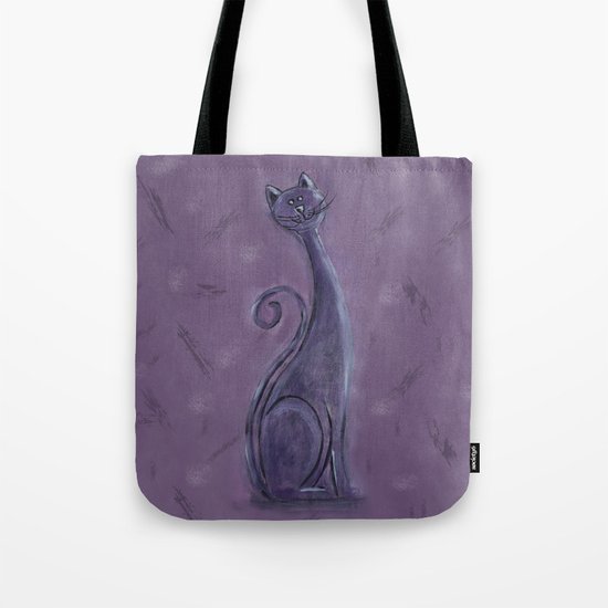 Purple Cat Tote Bag